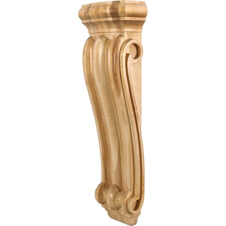 Hardware Resources 7" Wx3-3/4"Dx22"H Maple Scrolled Corbel CORN-6MP